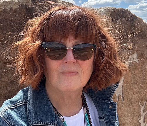 Author, artist DL Blanchard enjoying the desert of Arizona.